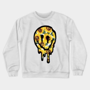 Sunflower Drippy Smiley Face Crewneck Sweatshirt